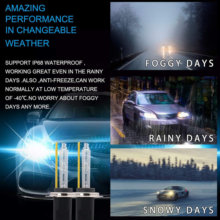 wattstar h7 conversion kit,6000k bright white headlight bulb,42W,DC12V,replacement kit,car accessori