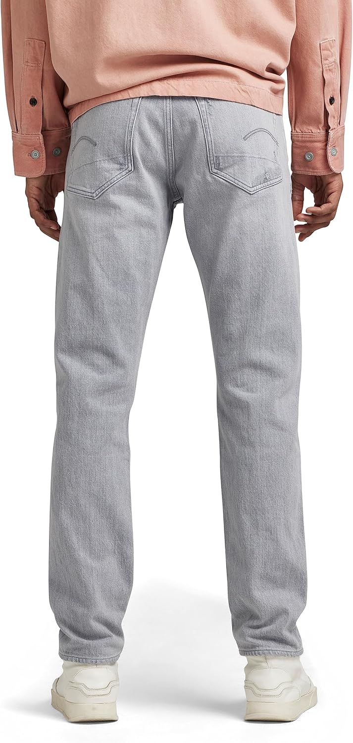G-STAR RAW Herren 3301 Slim Jeans 31W / 32L Grau (Sun Faded Ripped Skyrocket 51001-d324-d901), 31W /