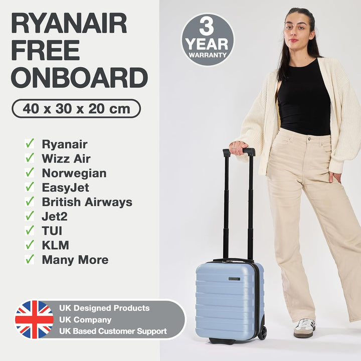 Cabin Max Anode Handgepäck Trolley-Koffer für Untersitz, 24 l, Wizz Air 40x30x20cm, (Elemental Blue