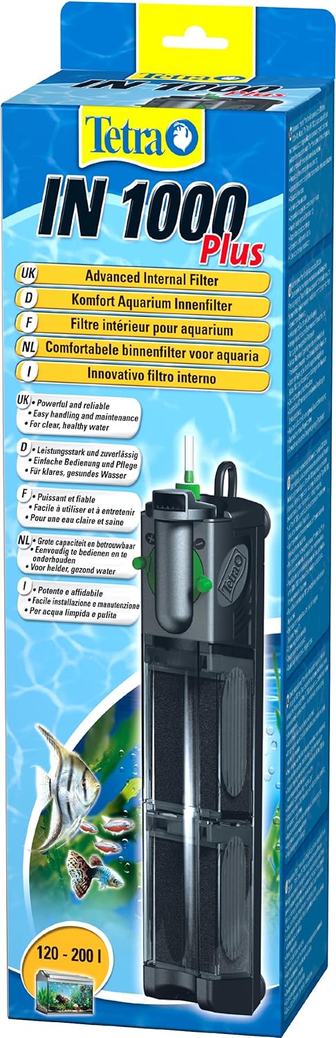 Tetra IN 1000 plus Aquarium Innenfilter - Filter für klares und gesundes Wasser, mechanische, biolog