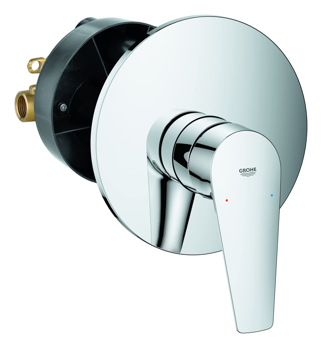 Grohe StartEdge - Einhand-Brausebatterie (Fertigmontageset, variable Mengenbegrenzung, Wandeinbau, l