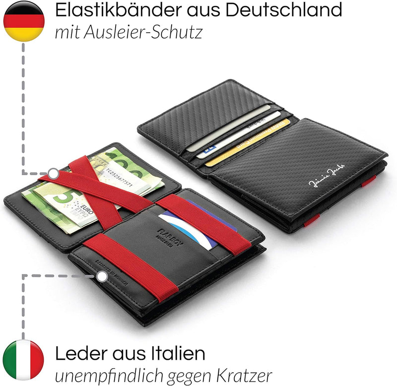 Jaimie Jacobs Flap Boy Das Original Magic Wallet mit Münzfach RFID-Schutz Magischer Geldbeutel Portm