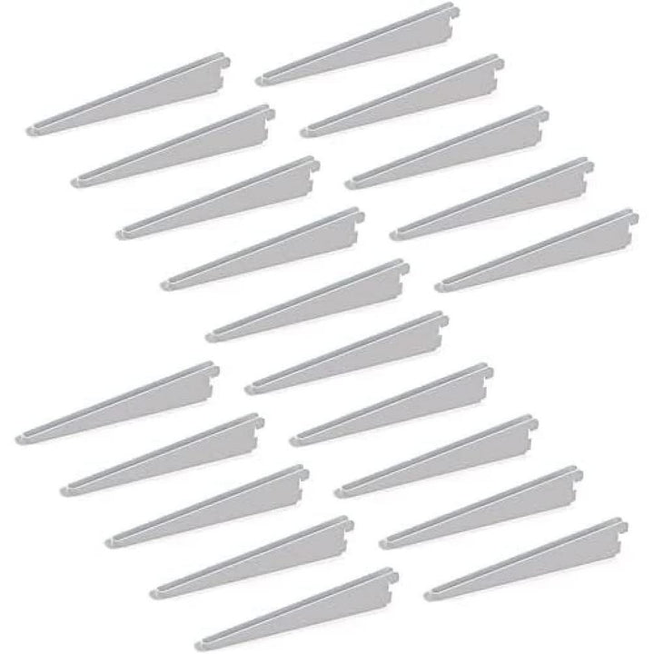 Emuca - Regalwinkel für Leistenprofil, doppelte Bohrung, Durchlass 32 mm 320mm, Set aus 20 Stück, We
