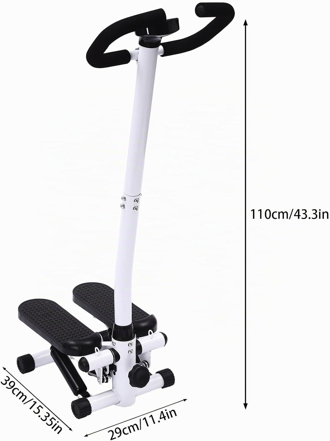 Donened - Mini Stepper mit Power Ropes für Zuhause, Up-Down Swing Stepper, mit Digital Monitor, bis