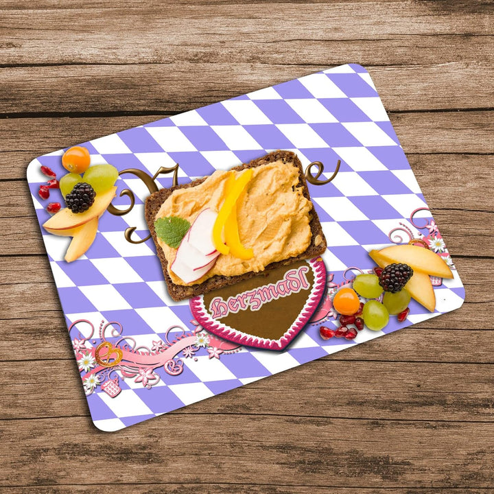 Vesperbrettchen mit Name/Frühstücksbrettchen Brotzeitbrettchen Schneidebrettchen mit Motiv und Perso
