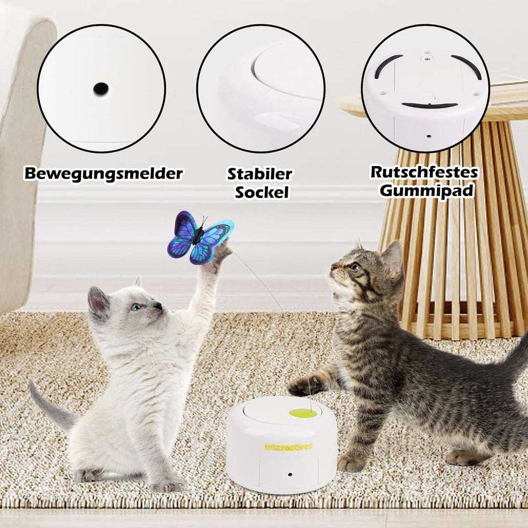 Pet Prime Automatisches Katzenspielzeug, Elektronisches Katzenspielzeug, Katze Schmetterling Spielze