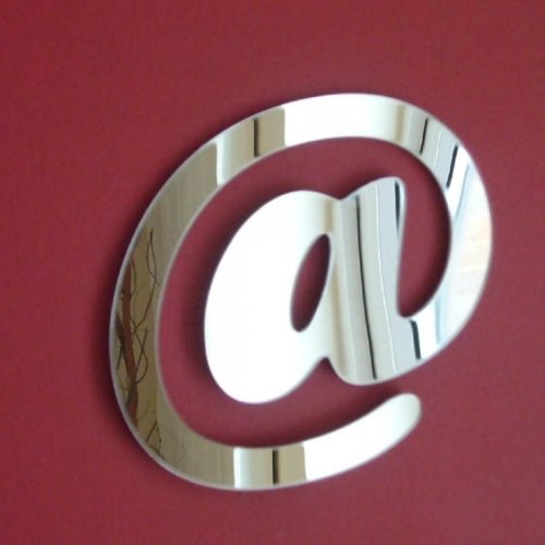 Super Cool Creations Buchstabe @ Spiegel – 35 cm 35 cm, 35 cm