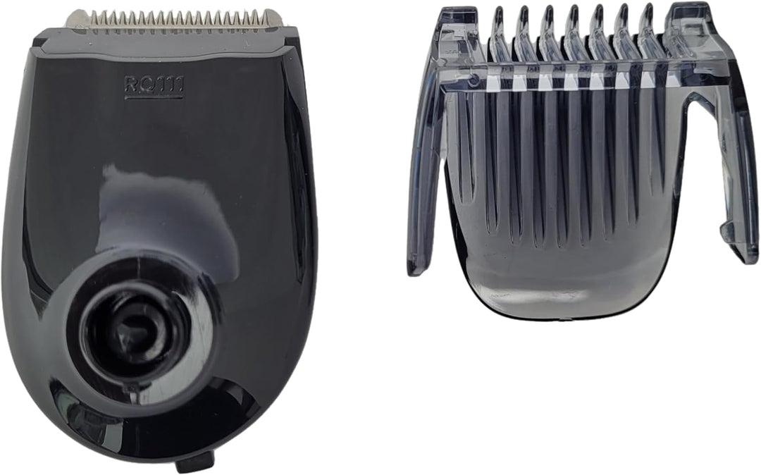 Click-on Bartstyler Aufsatz RQ111 RQ111/60 kompatibel mit Philips Einstellbar, schwarz, Trimmen mit