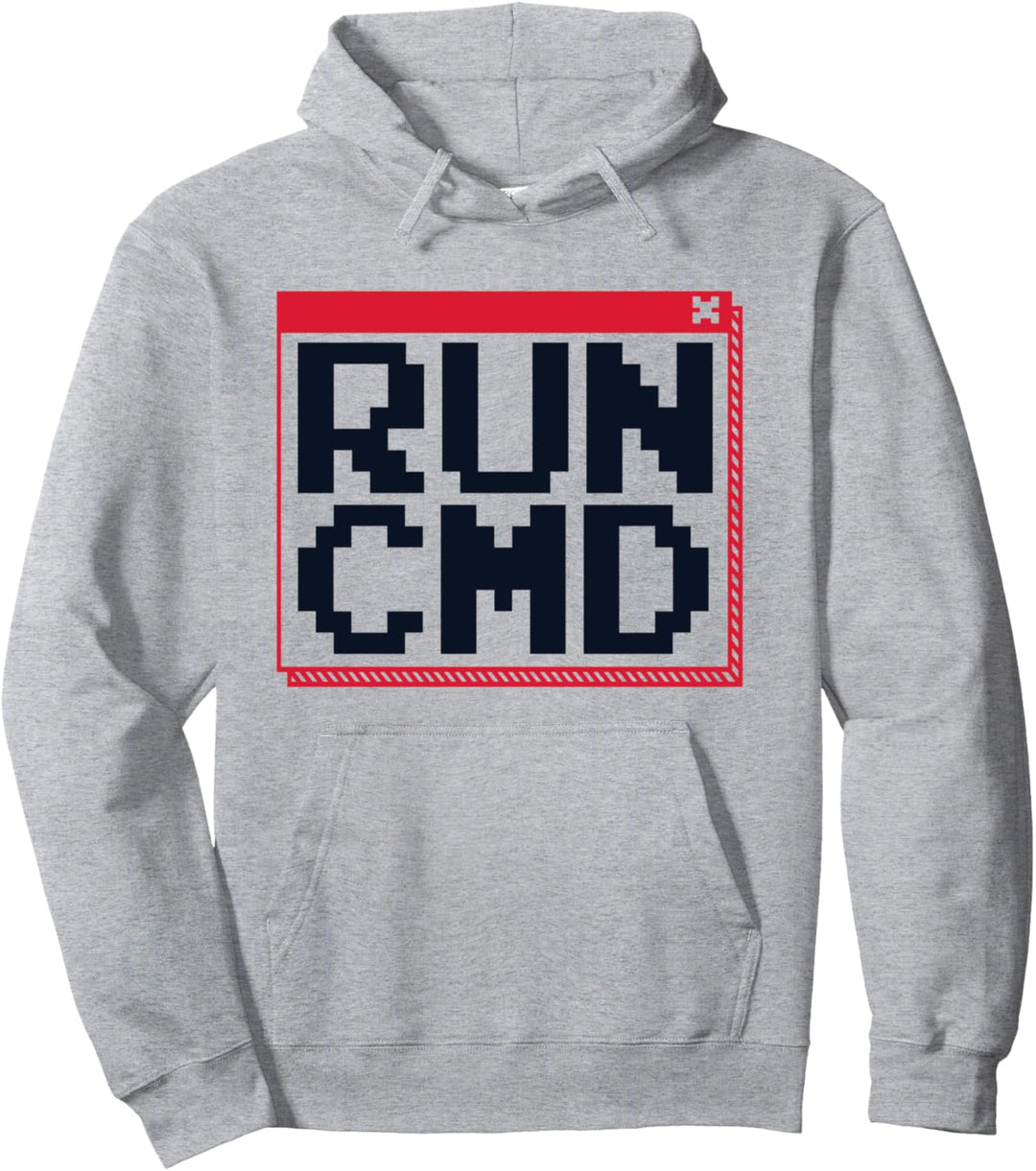 Run CMD Phishing Sniffer Social Engineering Grey Hat Hacker Pullover Hoodie