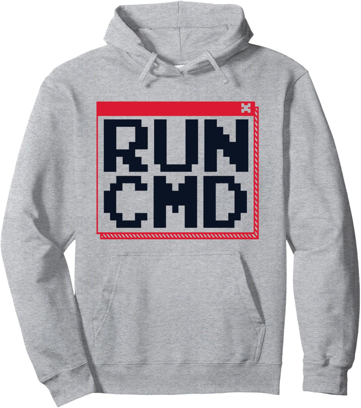 Run CMD Phishing Sniffer Social Engineering Grey Hat Hacker Pullover Hoodie