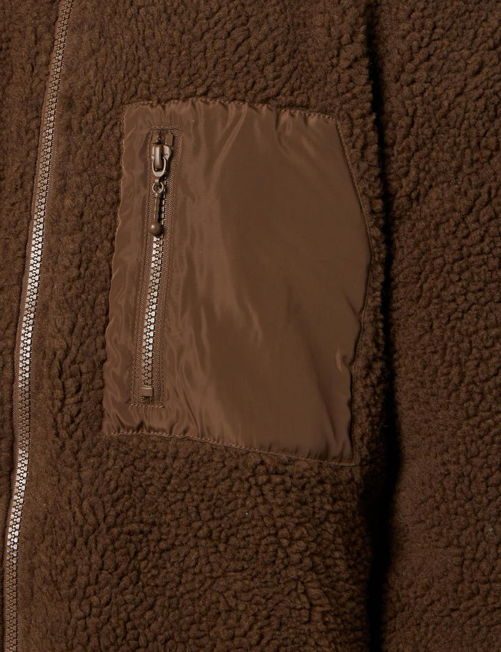 ONLY Damen Onltracy Sherpa Jacket Cc OTW Jacke, Dark Earth