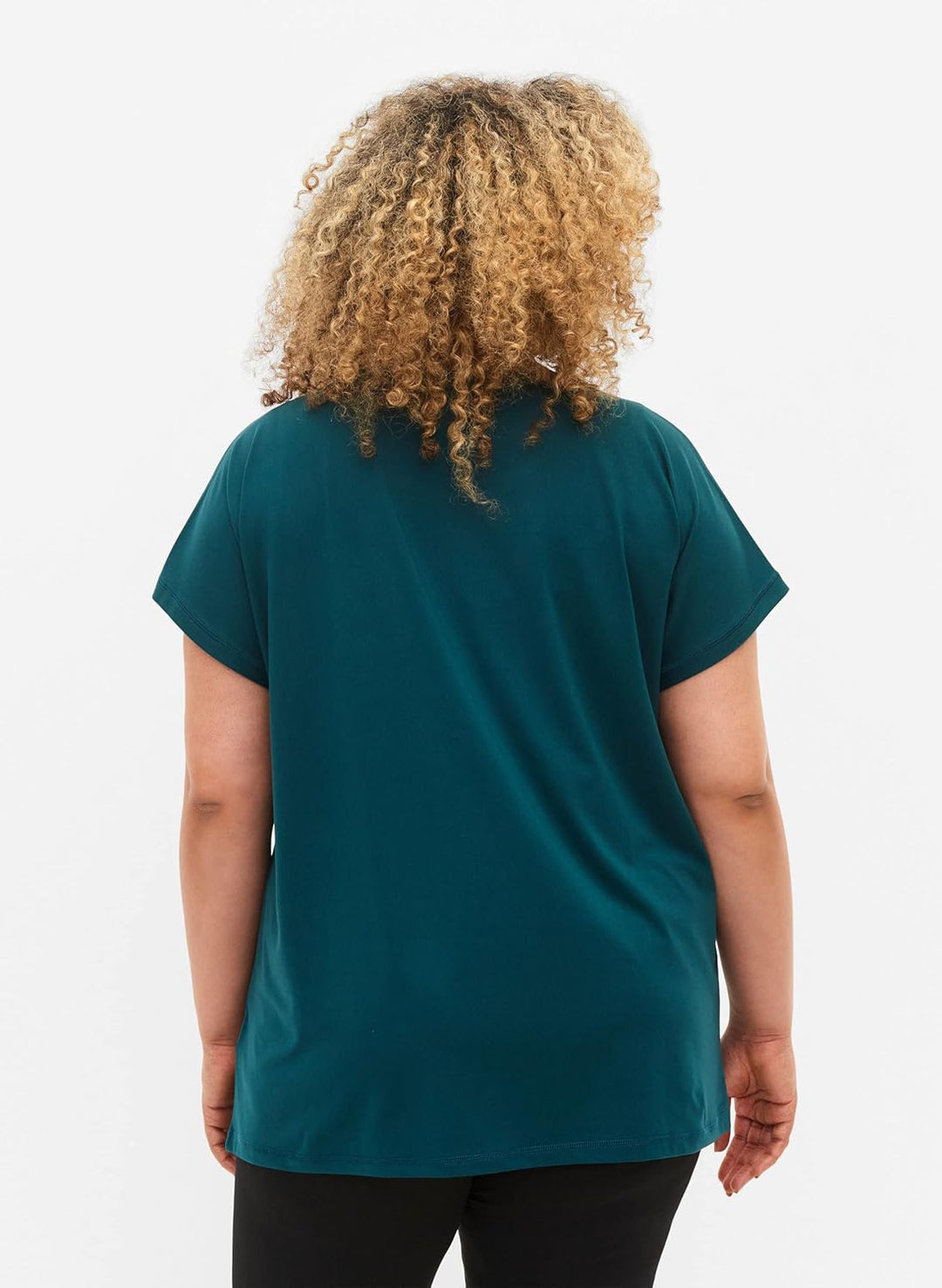 Zizzi Aktiv Frauen Grosse Grössen Rundhalsausschnitt T-Shirt Grösse 42-44 Grosse Grössen Deep Teal,