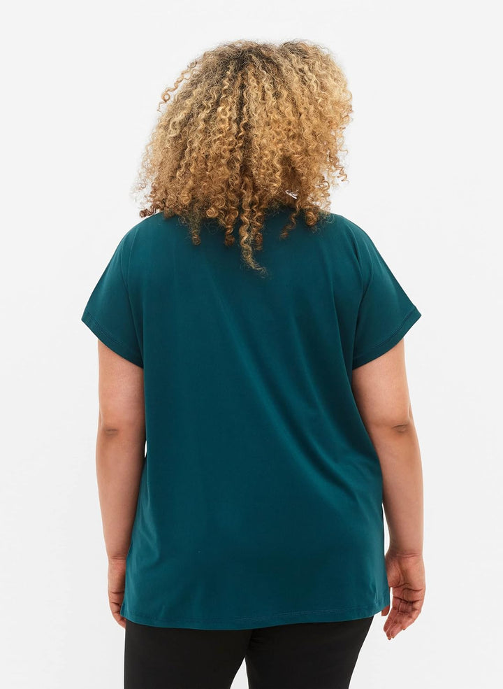 Zizzi Aktiv Frauen Grosse Grössen Rundhalsausschnitt T-Shirt Grösse