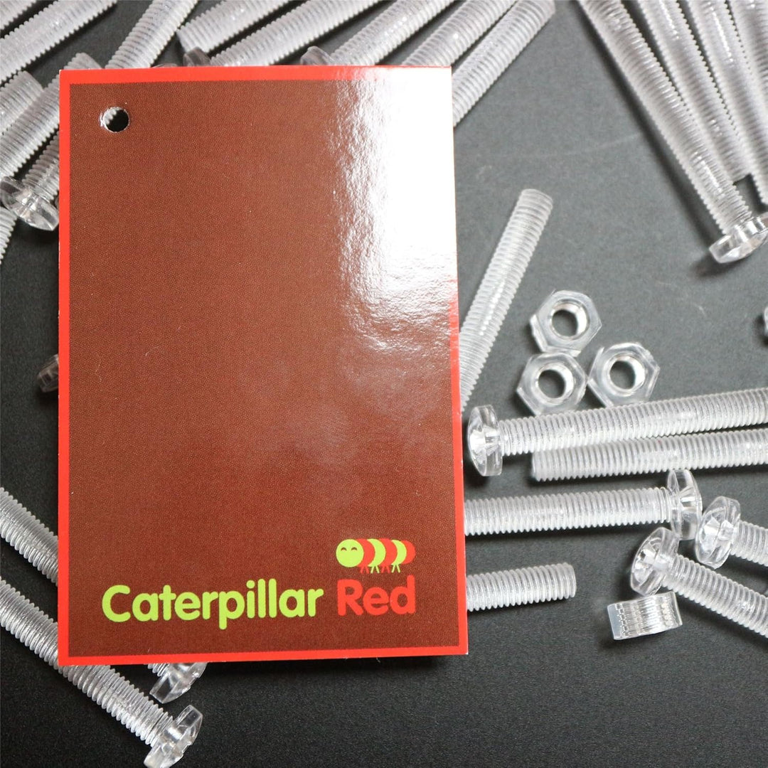 60er-Paket durchsichtige, klare M5 x 40mm Bolzen & Muttern, Unterlegscheiben - Schrauben aus Plastik