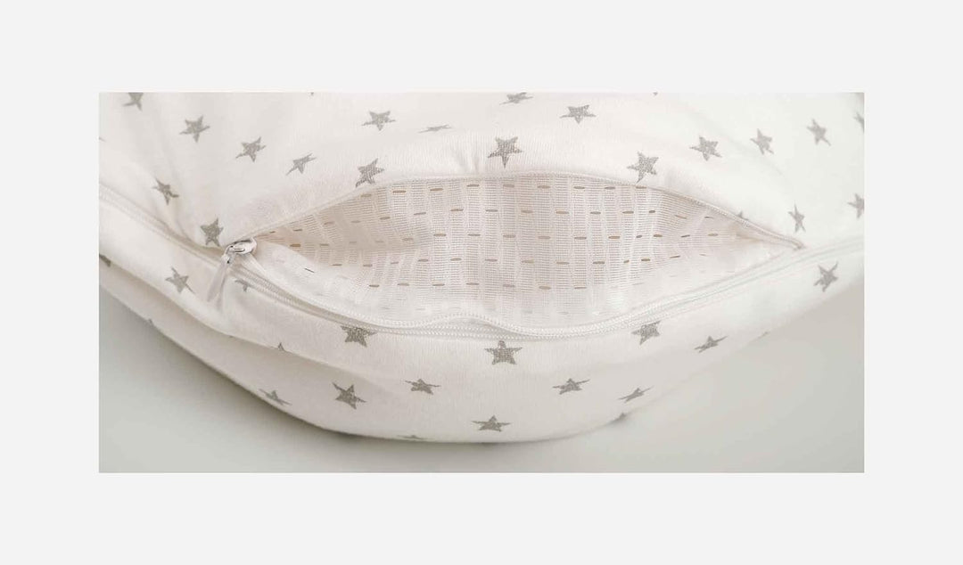 Träumeland S0101451 Babyschlafsack LIEBMICH 2 teilig Set Sternchen grau, Grösse 44, mehrfarbig