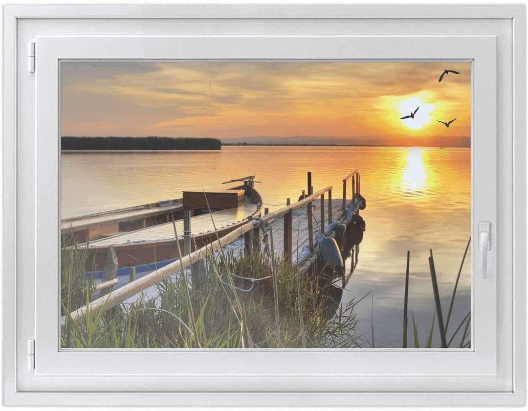 Fenster-Folie Sichtschutz I Folie für Fenster Deko - Fensterbild selbstklebend I Deko für Bad, Küche