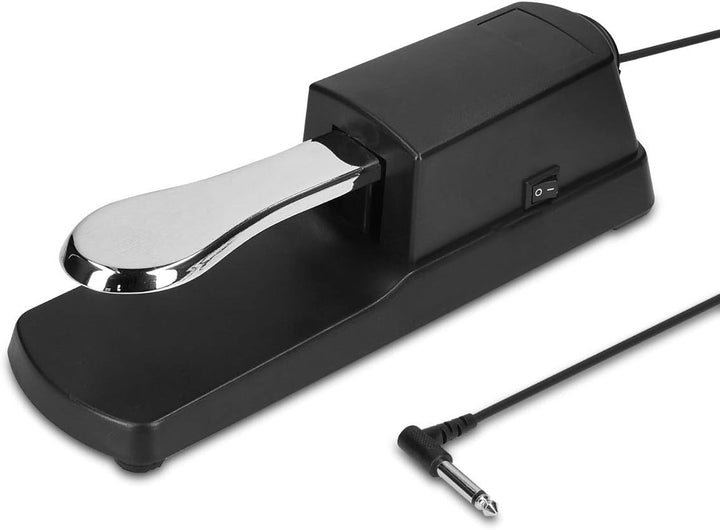 kwmobile Universal Sustain Keyboard Pedal - mit 1,5m Anschluss Kabel - Sustainpedal Fusspedal für di