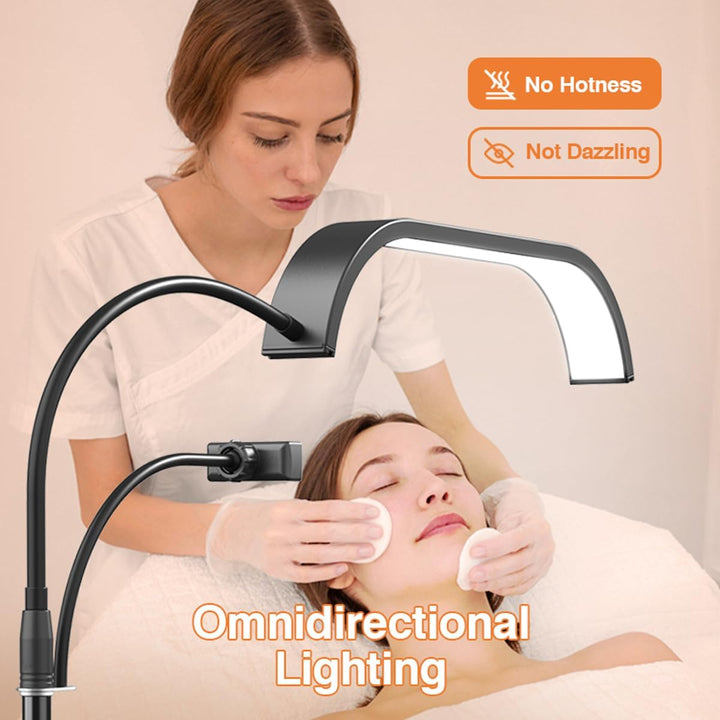 ayex Dimmbares Beauty Light einstellbare Farbtemperatur Telefonhalter Fernbedienung weiss, Weiss