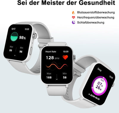 Blackview Smartwatch Herren Damen,1,85'' Fitnessuhr mit Tätigen und Annehmen von Anrufen, Sportuhr,1