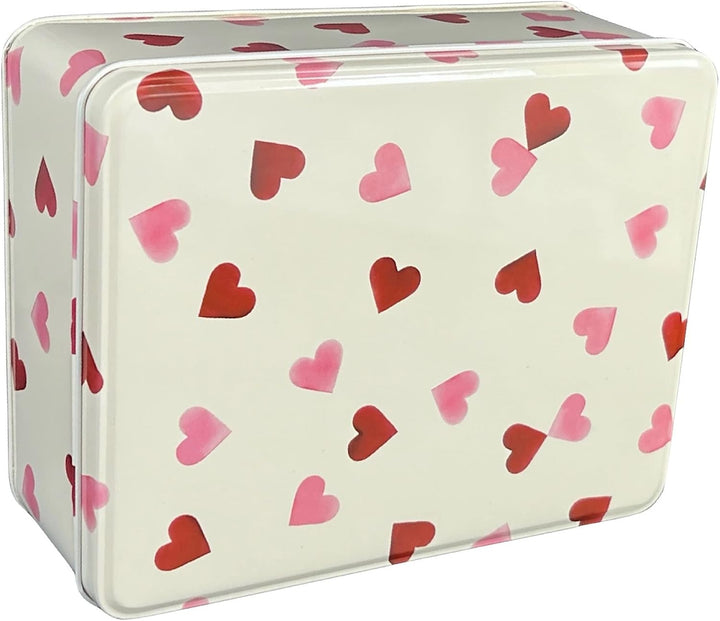 Geschenkdose Design Emma Bridgewater - Liebevoll gestaltete rechteckige Vorratsdose - Motiv Pink Hea