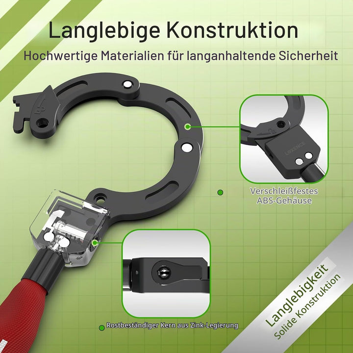 E Scooter Schloss, Handschellenschloss mit Kordelzugbeutel, Hohe Sicherheit Fahrradschloss, Scooter