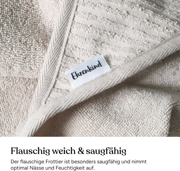 Ehrenkind® Kapuzenhandtuch | Babyhandtuch mit Kapuze aus kuschelig weicher Bio-Baumwolle | Badetuch