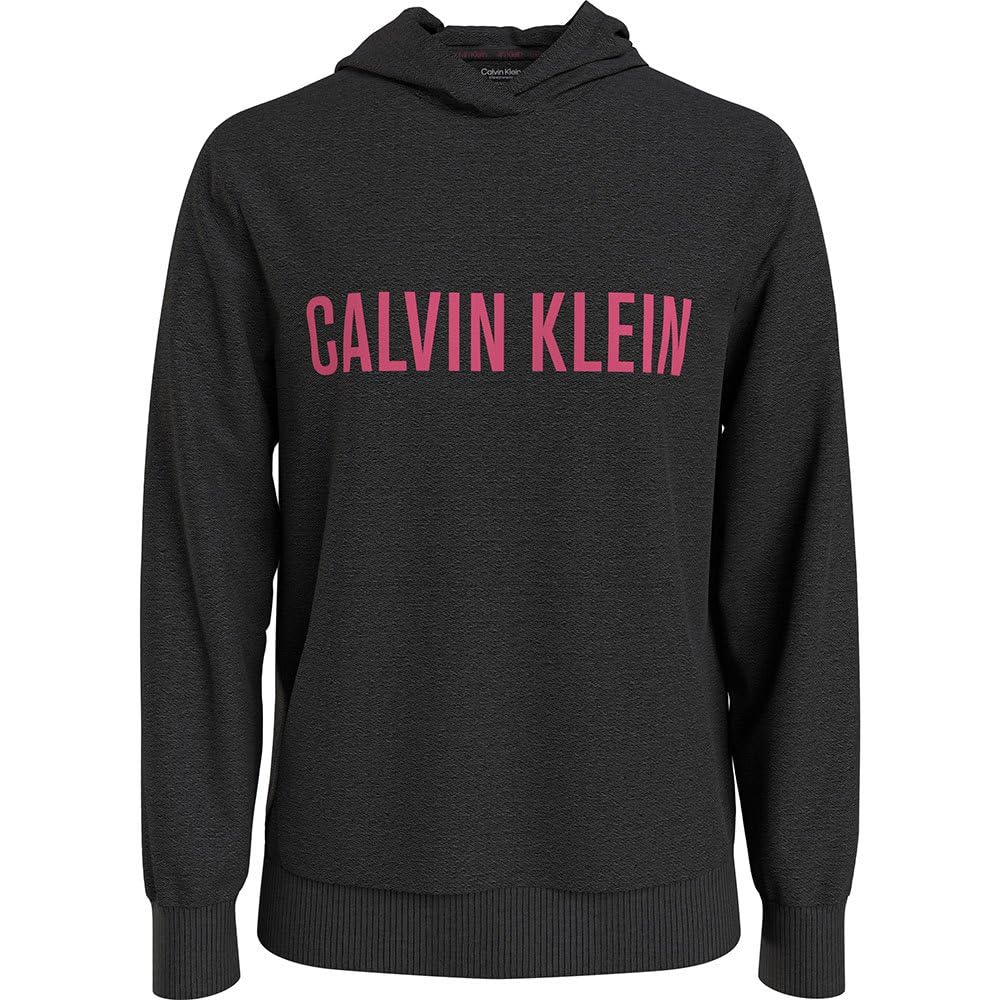 Calvin Klein Herren Heavyweight Sweatshirts M Schwarz (Black W/ Fuchsia Rose), M Schwarz (Black W/ F