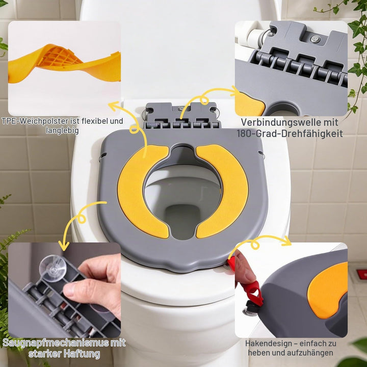 Toilettensitz für Babys, Lernkissen mit Saugnäpfen für Toilettensitz WC Sitz mit Rutschfesten Polste