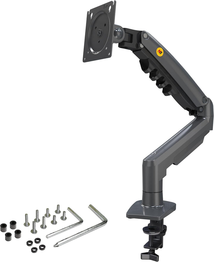 Ergosolid für PC-Monitor, Gelenkarm, ergonomisch, Gasfeder, 17-30 Zoll, VESA 75 mm und 100 mm, drehb