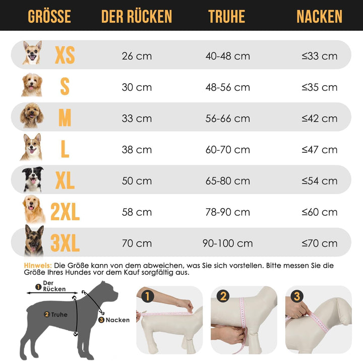 Wasserdichter Hunderegenmantel, Regenmantel für Grosse Hunde mit Kapuze und weichem Futter, Verstell