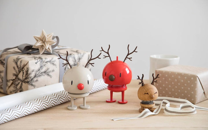 Hoptimist - Skandinavisches Design - Weihnachtsfigur - Medium Reindeer Bumble - Braun - Höhe: 15 cm