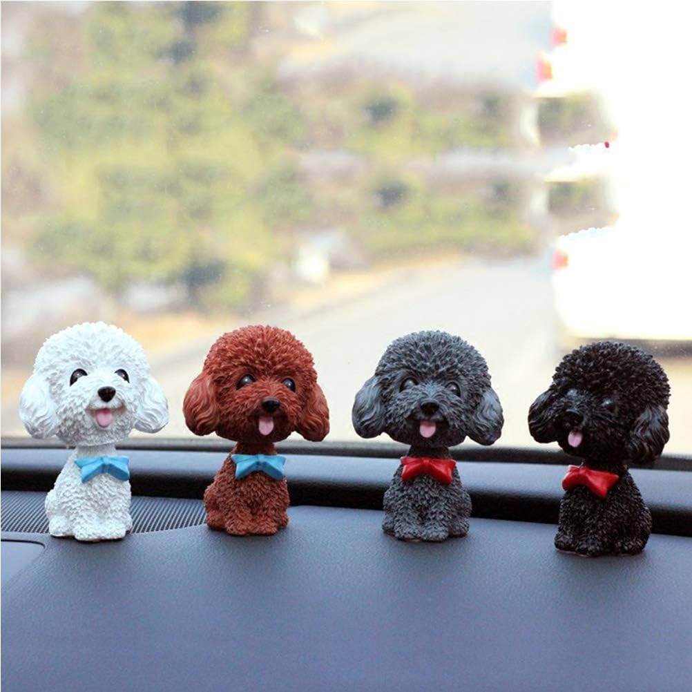 Harz-Auto-Wackelpuppe, niedliche Hunde-Ornamente, schüttelnder Kopf, Mini-Welpen-Hundefigur, Auto-In