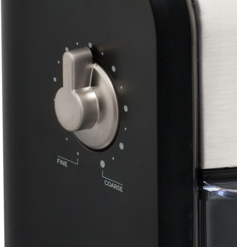 KRUPS GVX212 Kaffeemühle | mit Mahlgrad- Und Tassenzahlauswahl | Scheibenmahlwerk aus Edelstahl | 22