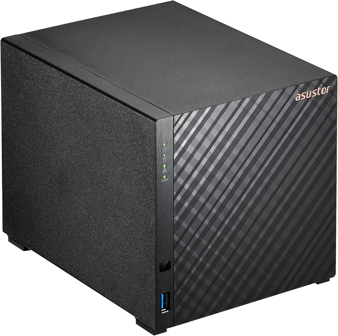 Asustor Drivestor 4 AS1104T 4 Bay NAS Server - Netzwerkspeicher Gehäuse, Quad Core 1.4 Ghz CPU, 2,5