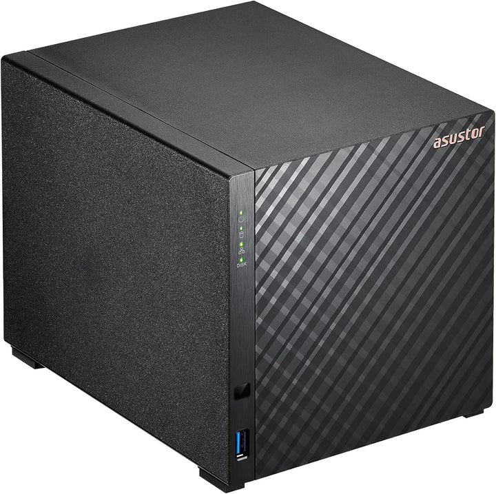 Asustor Drivestor 4 AS1104T 4 Bay NAS Server - Netzwerkspeicher Gehäuse, Quad Core 1.4 Ghz CPU, 2,5