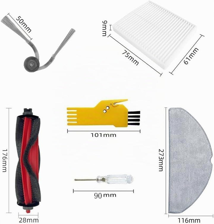 Q7 M5 Zubehör für roborock Q7 M5 / Q7 M5+ / Q7 L5 / Q7 L5+ Roboterstaubsauger Ersatzteile 17 Packung