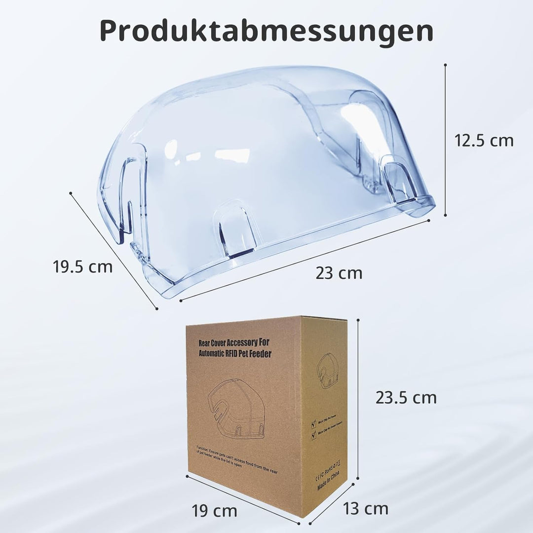 Aufsteckbare Haube, Hintere Abdeckung für Mikrochip-Futterautomat für Haustiere, Hartnäckige Haustie