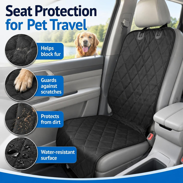GOOGO Autositzschoner für Hunde Vordersitz, Wasserdichter Dog Front Seat Cover aus 600D Oxford Stoff