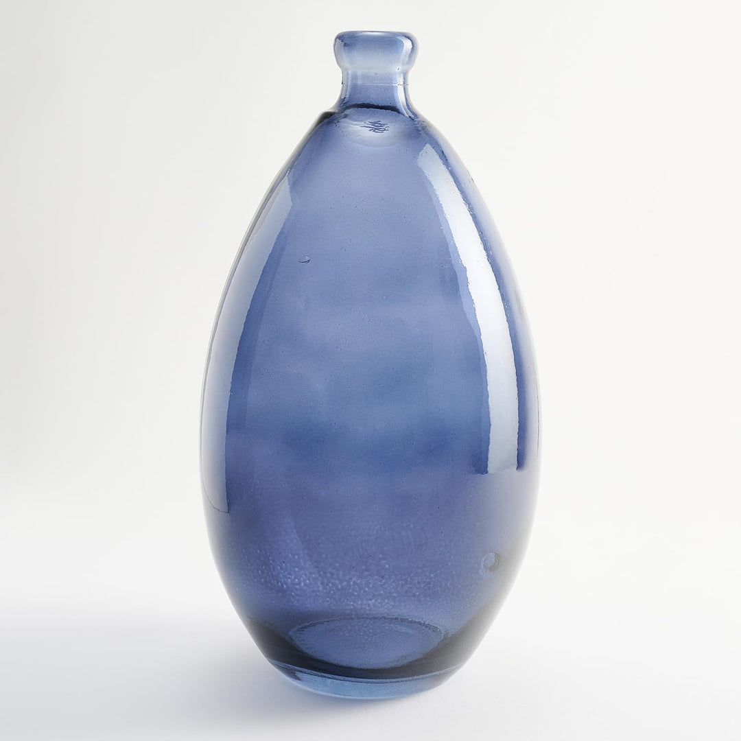 Vase aus recyceltem Glas mit unregelmässigem, schlichtem Design - Handgemachte Glasvase im mediterra