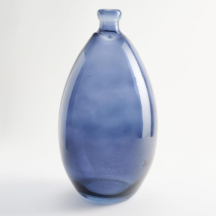 Vase aus recyceltem Glas mit unregelmässigem, schlichtem Design - Handgemachte Glasvase im mediterra