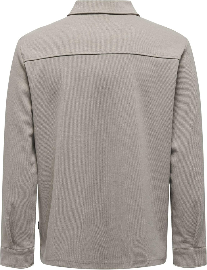 ONLY & SONS Male Hemd Normal geschnitten Hemdkragen Hemd XL Vintage Khaki/Pattern:melange, XL Vintag