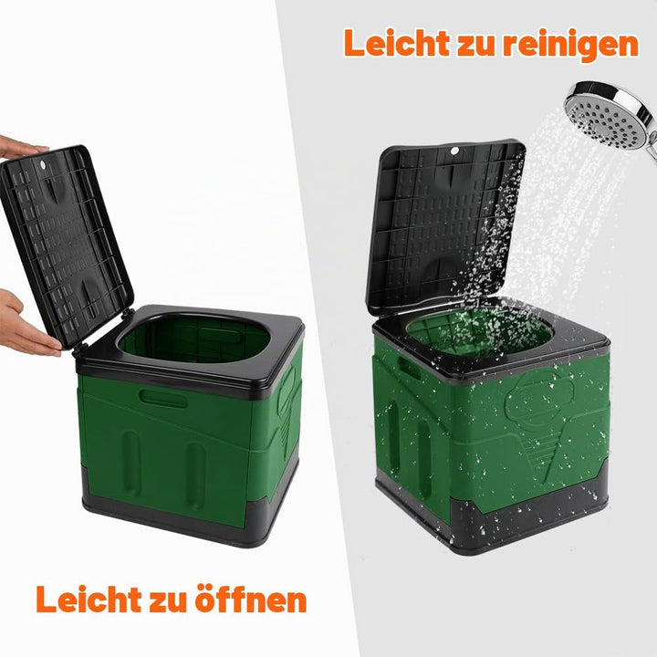 FIAMER Camping Toilette folding toilet camping toilet with lid mobile toilet with lid split toilet o