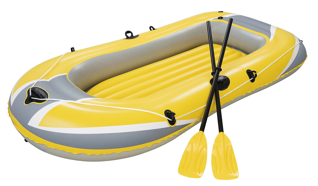 Bestway Hydro-Force Raft Set Boot 255x127 cm mit Blasebalg und 2 Rudern 228 x 121 cm, 228 x 121 cm