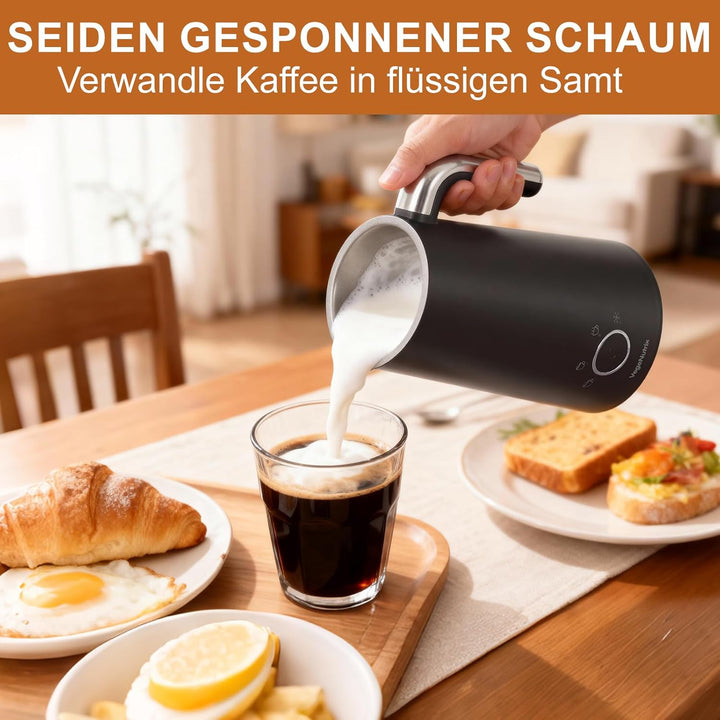 Elektrischer Milchaufschäumer, Automatischer Warm- und Kaltschaumbereiter und Milchwärmer (4-in-1) m