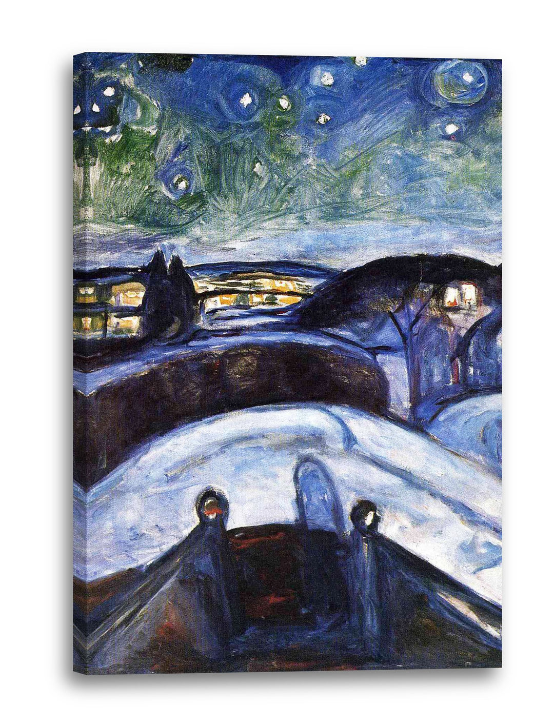 Printed Paintings Leinwand (80x120cm): Edward Munch - Sternennacht 80x120 cm, 80x120 cm