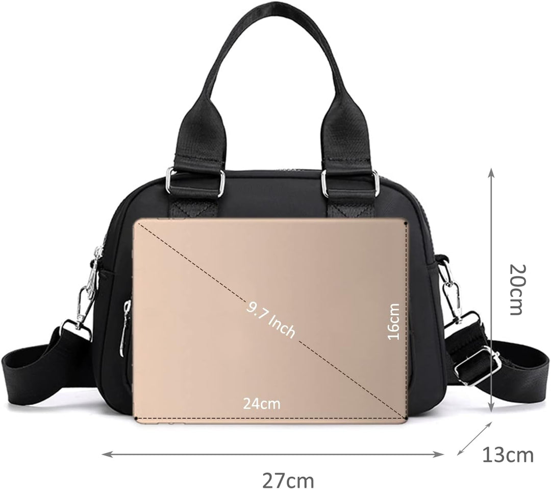 NICOLE &amp; DORIS Handtasche Messenger Bag Damen Casual Schultertasche Nylon Wasserdicht Leichte Umhäng