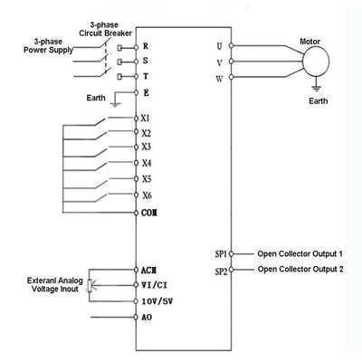 Frequenzumrichter，Jectse 380VAC 4kW 3-phasige PWM-Steuerung Wechselstrom VFD-Wechselrichter VFD Inve