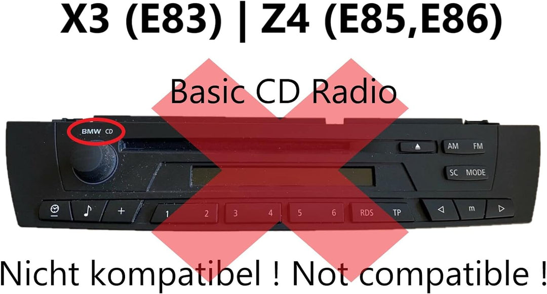 BlueMusic Bluetooth Musik Adapter kompatibel mit BMW E46 E39 E38 X5 E53 X3 Z4 E85 E86 - Mini R50 R52