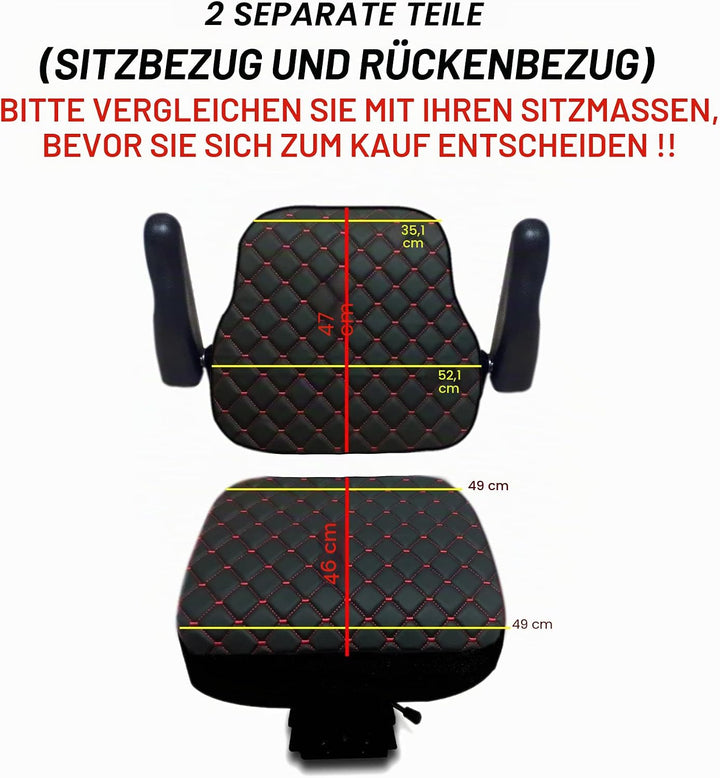 Binbir Trend Strapazierfähiger Traktorsitzbezug für Schrank-Traktoren ohne Kopfstütze, Gabelstaplers