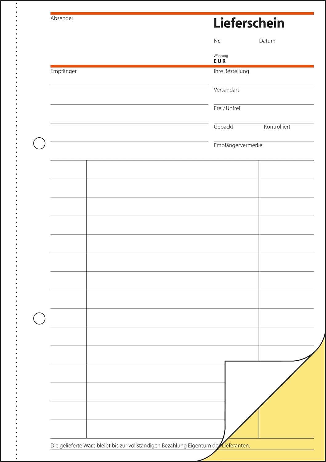 SIGEL SD011/10 Lieferscheine A5, 2x40 Blatt, selbstdurchschreibend, 10er Pack 10 Stück 2x40 Blatt, 1